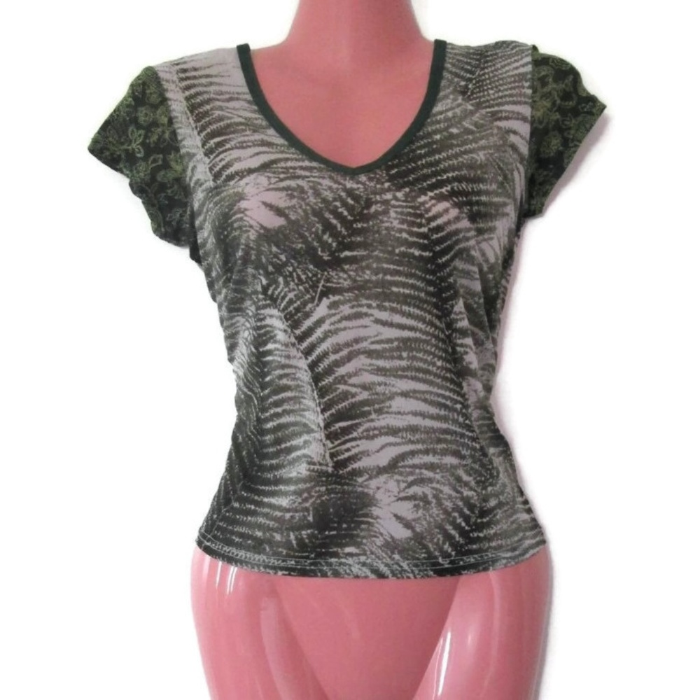 express green mesh boho shirt size small medium